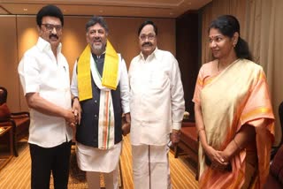 சென்னையில் நடைபெற்ற நியாயமான தொகுதி மறுசீரமைப்பை வலியுறுத்திய கூட்டு நடவடிக்கைக் குழு கூட்டத்தில் பங்கேற்ற முதலமைச்சர்கள் மு.க.ஸ்டாலின், பினராயி விஜயன், கர்நாடகா துணை முதலமைச்சர் டி.கே.சிவக்குமார் உள்ளிட்டோர்