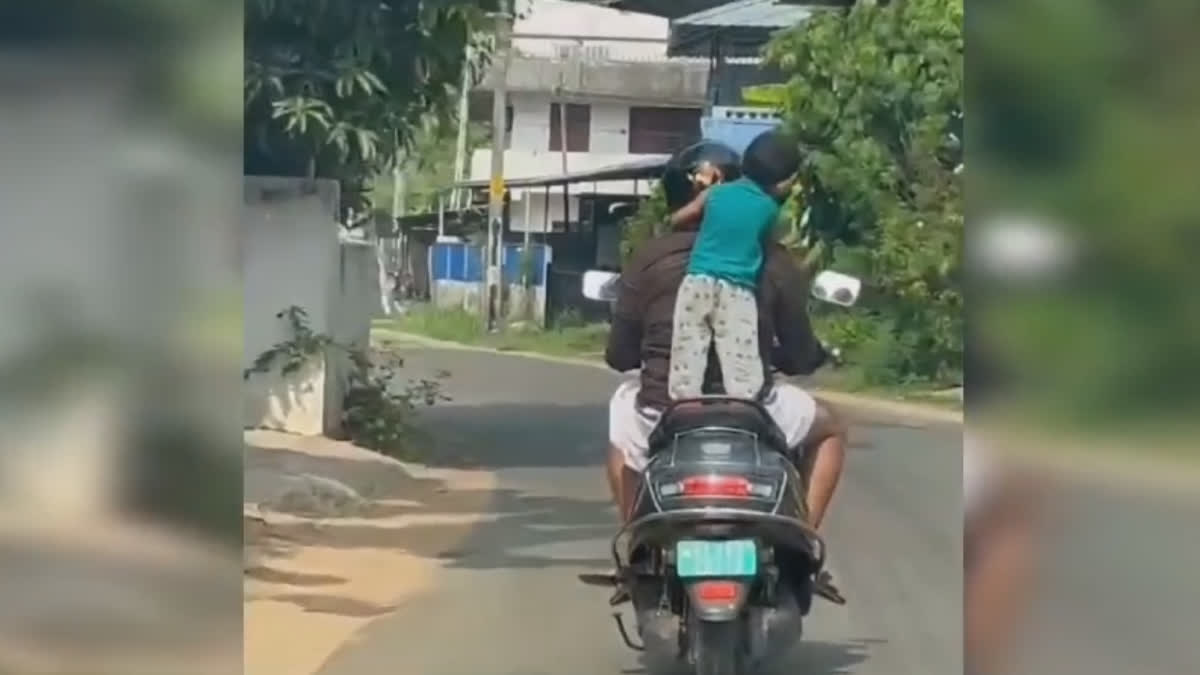 POLICE CASE  തൃശൂർ  അച്‌ഛനെതിരെ കേസ്  CARELESS DRIVING