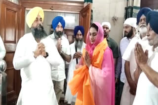 Harsimrat Kaur Badal paid obeisance at Takht Shri Damdama Sahib after getting candidature