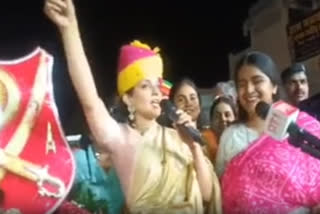 Kangana Ranaut in Jodhpur road show