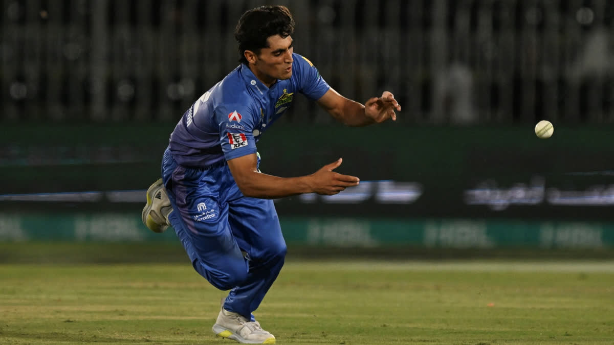 Pakistan Pacer Slaps His Own Teammate In Bizarre Wicket Celebration; Medical Attention Rushes On Field  ETV Bharat