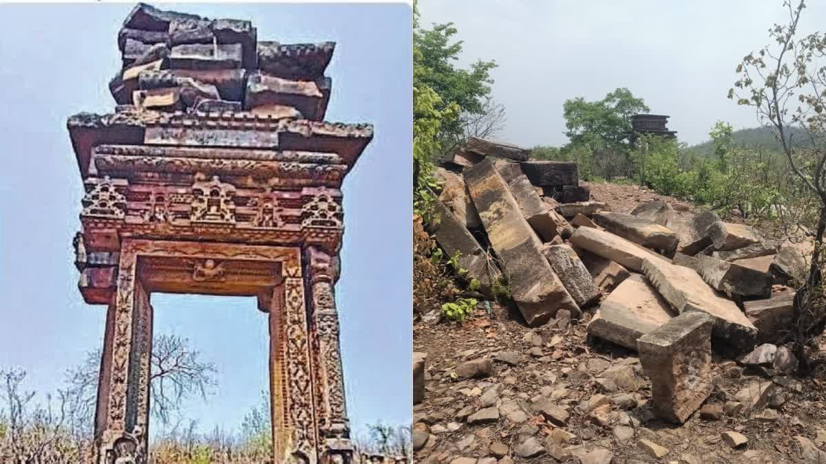 SHIVA TEMPLE GATE COLLAPSED