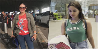 Nikita Dutta and Sunny Leone Turn Heads with Casual Airport Looks - Watch