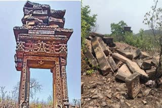 SHIVA TEMPLE GATE COLLAPSED