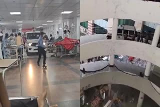 Police Jeep Enters Into AIIMS