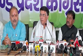 Press conference of AICC National Media Chairman Pawan Kheda in Ranchi