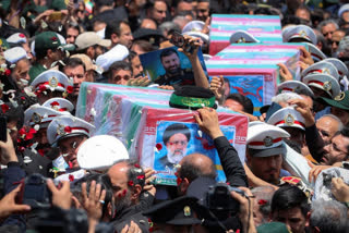Iran interred late President Ebrahim Raisi, who was 63, was buried at the holiest Shiite shrine in the nation on Thursday, days after a fatal helicopter crash killed him along with the country’s foreign minister and six others.