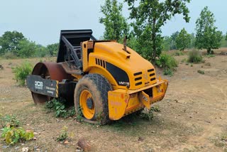 Road roller turned into junk