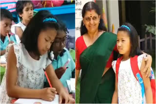 Manipur girl  ജെജെം  ഹൊയ്‌നെജെം വായ്‌പേയ്  തൈക്കാട് ഗവണ്‍മെന്‍റ് മോഡല്‍ എല്‍ പി സ്‌കൂൾ  മണിപ്പൂർ സ്വദേശിനി  മണിപ്പൂർ കലാപം  jejem  manipur girl at kerala school  manipur riot