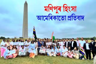 Meitei community people hold protest in washington DC