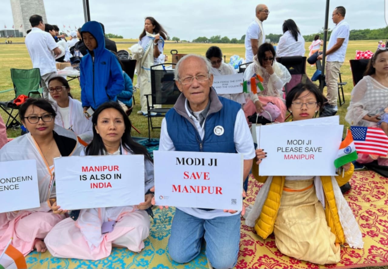 Meitei community people hold protest in washington DC