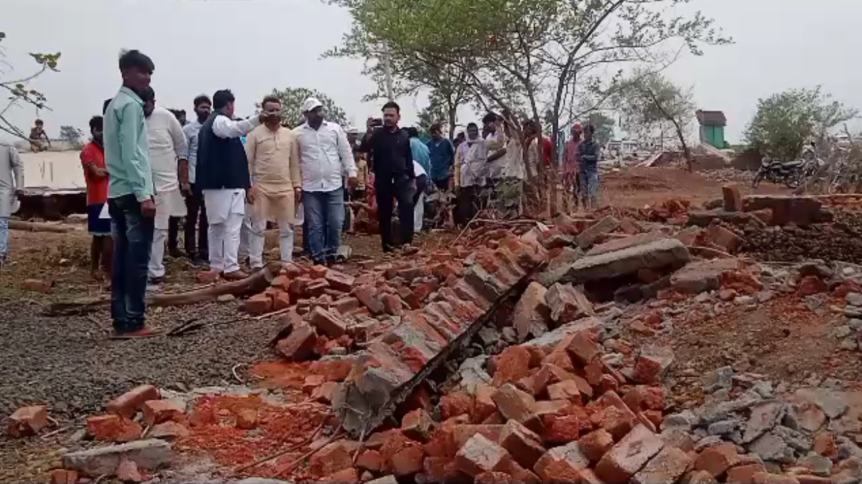 Bulldozer run on Dalits house