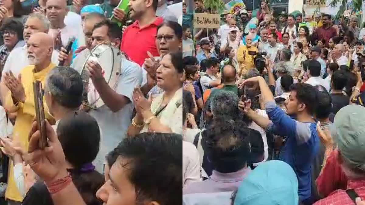 Environmentalists demonstrated in Dehradun