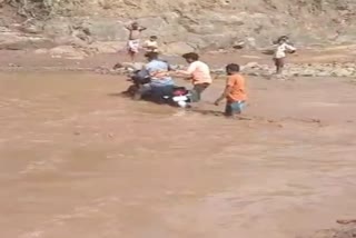 Flood in the Borvan river