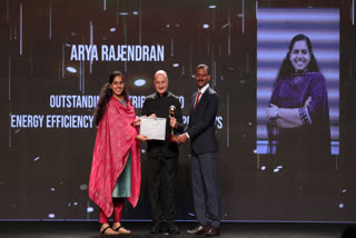 MAYOR ARYA RAJENDRAN TIMES AWARD  THIRUVANANTHAPURAM MAYOR  TIMES GROUP OF INDIA AWARDS  മേയര്‍ ആര്യ രാജേന്ദ്രന് പുരസ്‌കാരം