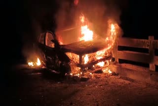 Car catches fire in Roorkee