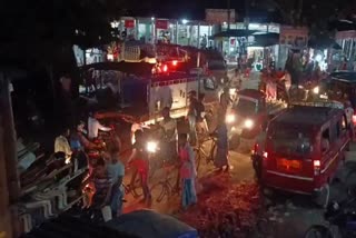 Heavy traffic jam in Kharupetia