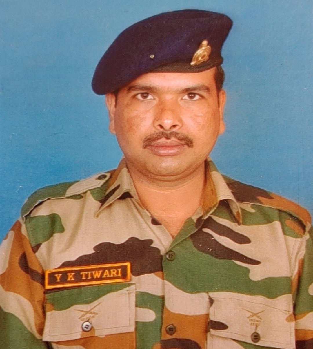 Retired soldier Yogesh Kumar Tiwari