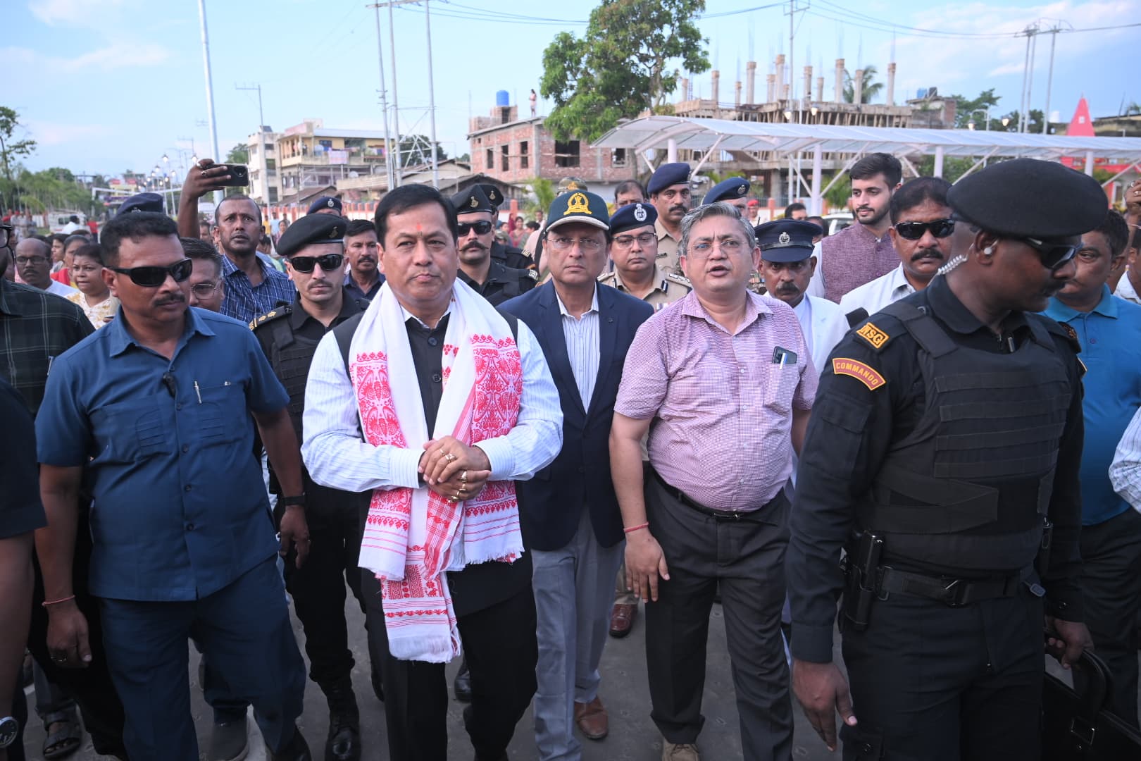 Sarbananda Sonowal visits Haibargaon railway station