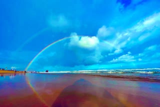 rainbow in Puri Sea beach