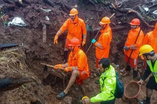 Etv BharatLandslide in Maha village Search and rescue operation resumes on 4th day 81 people untraced