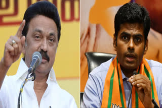 BJP Slams Tamil Nadu CM M K Stalin ETV BHARAT