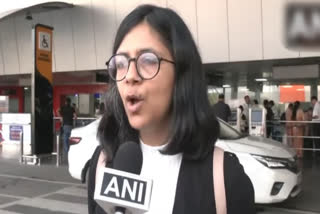 DCW CHAIRPERSON SWATI MALIWAL LEAVES FOR MANIPUR SAYS WILL NOT CREATE ANY PROBLEM