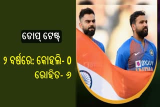 ୨ ବର୍ଷରେ ୬ ଥର ଡୋପ ଟେଷ୍ଟ ଦେଇଛନ୍ତି ରୋହିତ ଶର୍ମା