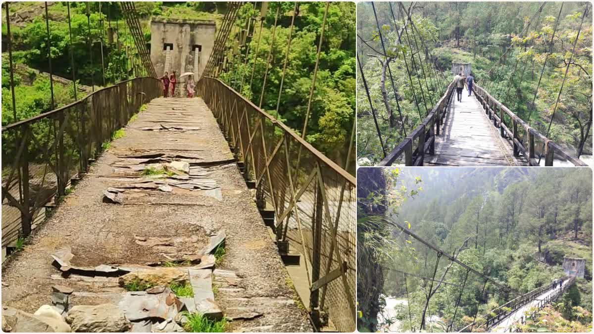 Danger of accident due to dilapidated cable bridge