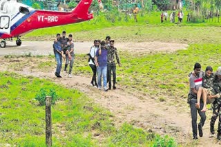 Telangana Police Combing Team Stranded In Forest, Rescued By Helicopter