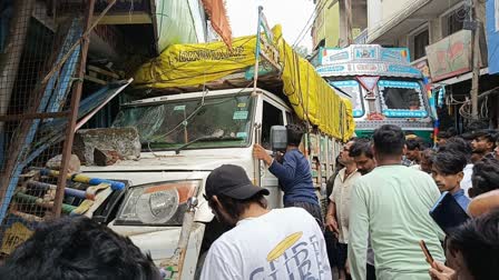 RAJGARH MAIN MARKET TRUCK ACCIDENT