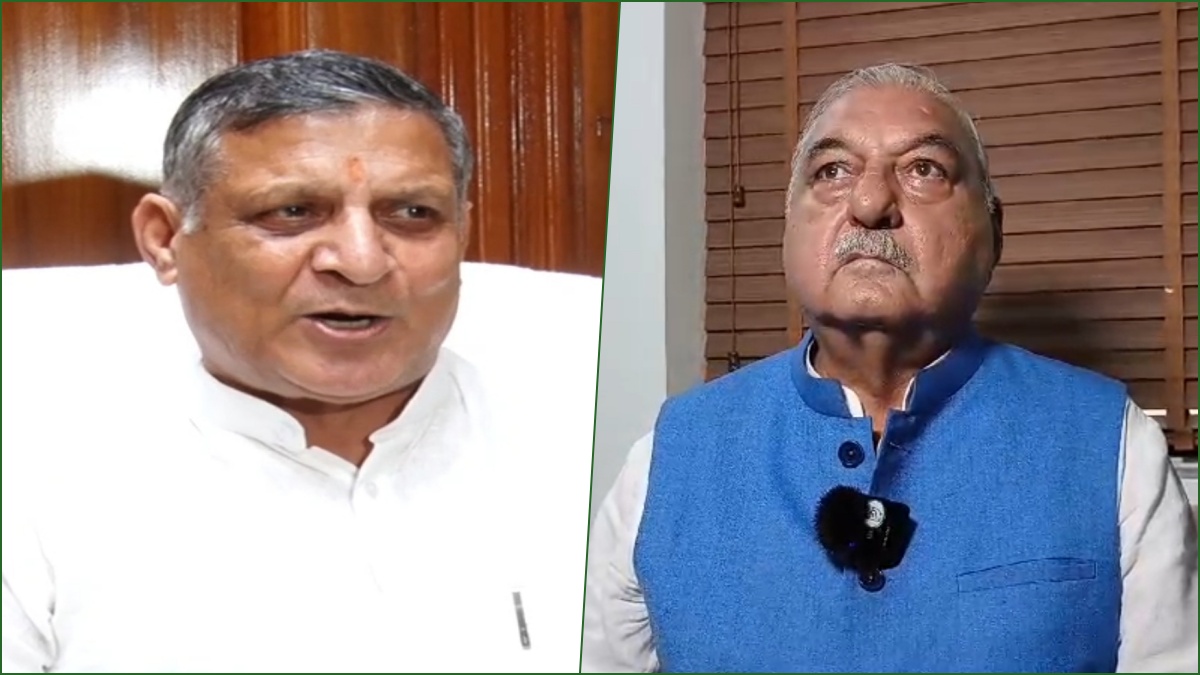 Haryana Education Minister Kanwar Pal Gurjar and Leader of Opposition Bhupinder Hooda.