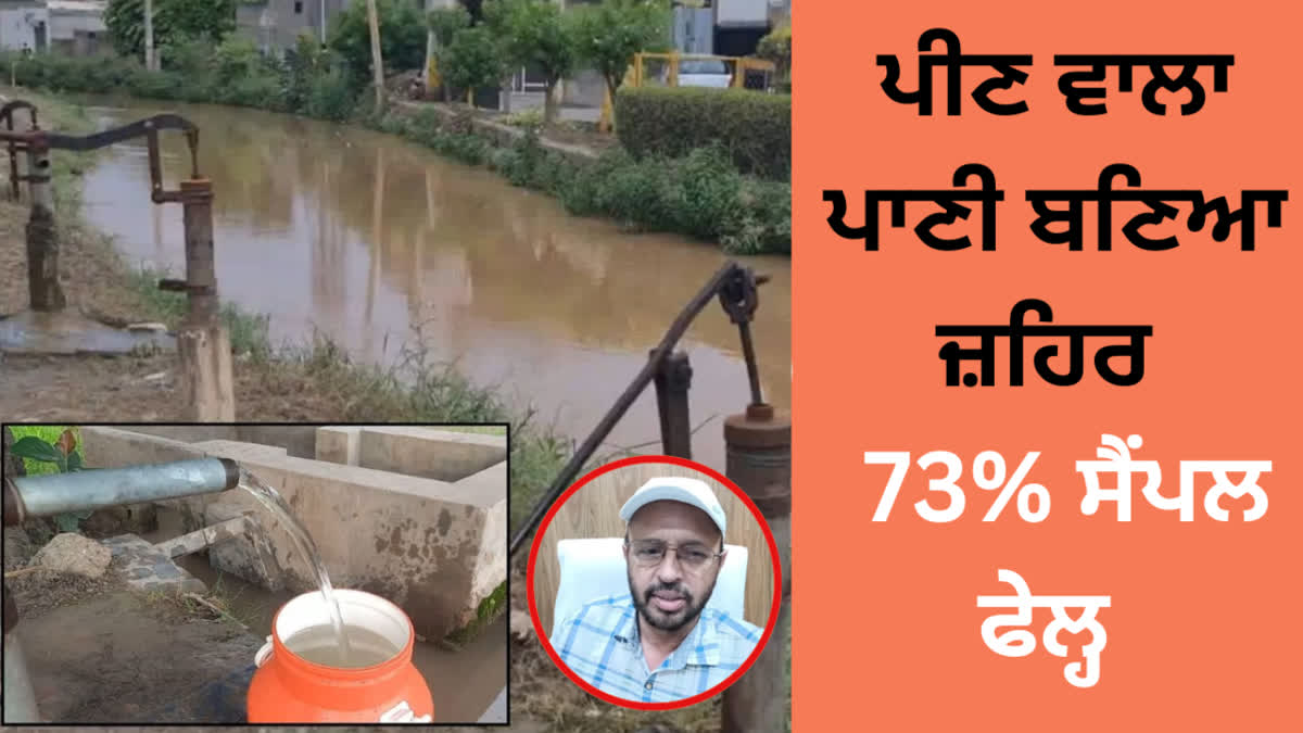 Contaminated water received by the people of Sri Muktsar Sahib, 73 percent of the samples failed