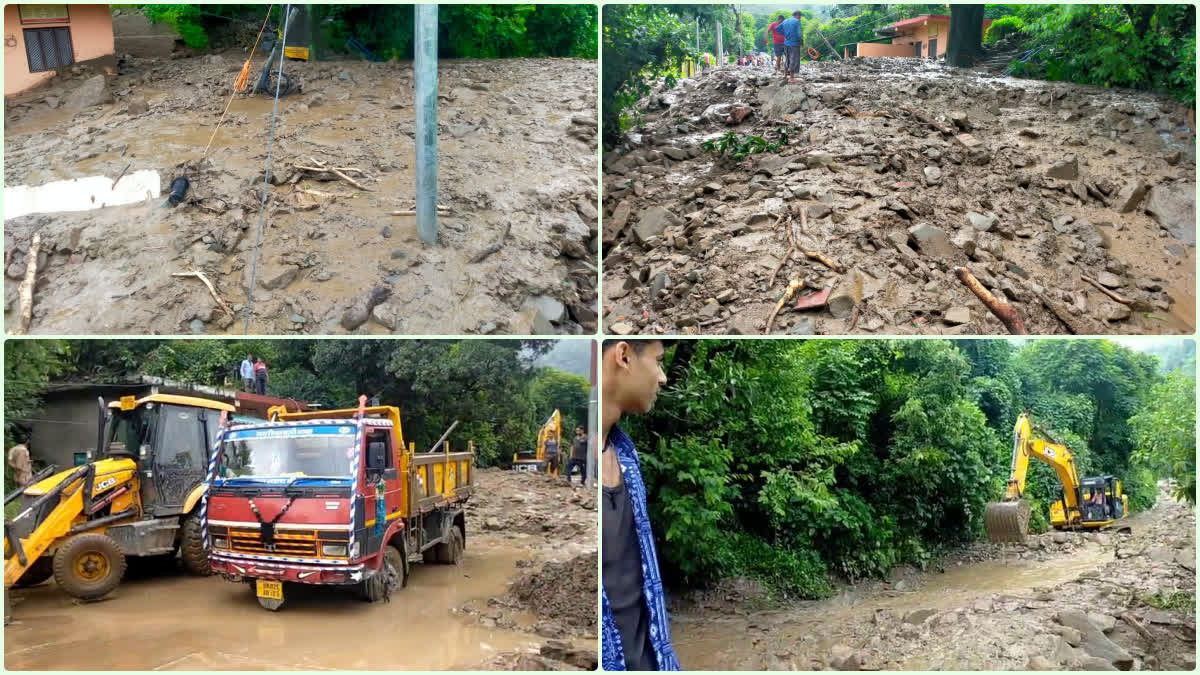 Cloud burst in Amsaud village of Pauri