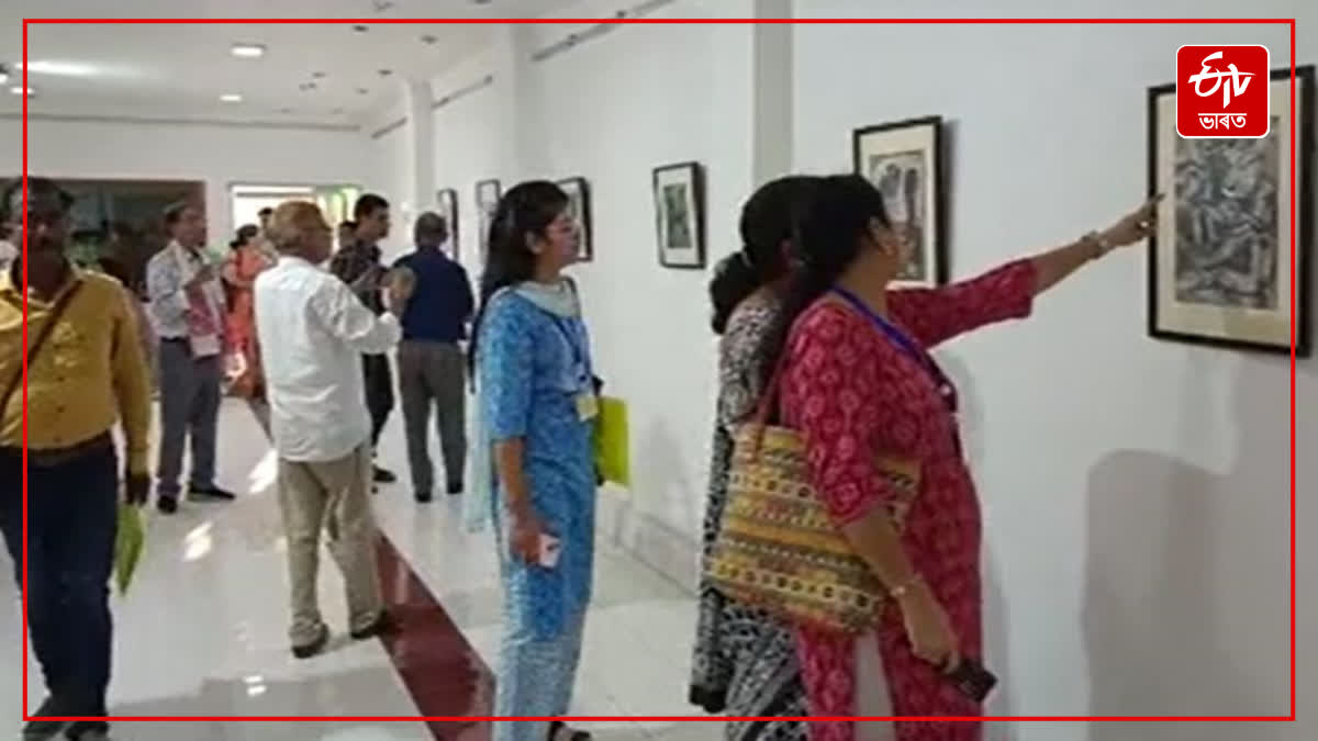 A solo art exhibition of  Nilpawan Baruah held in Jorhat