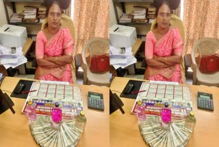 State tax officer Indira Kumari who was caught by ACB