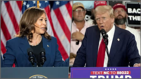 Kamala Harris And Donald Trump Race To US Election Photo Finish