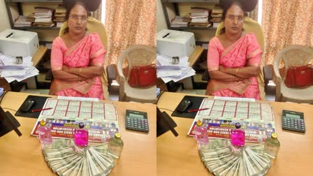 State tax officer Indira Kumari who was caught by ACB