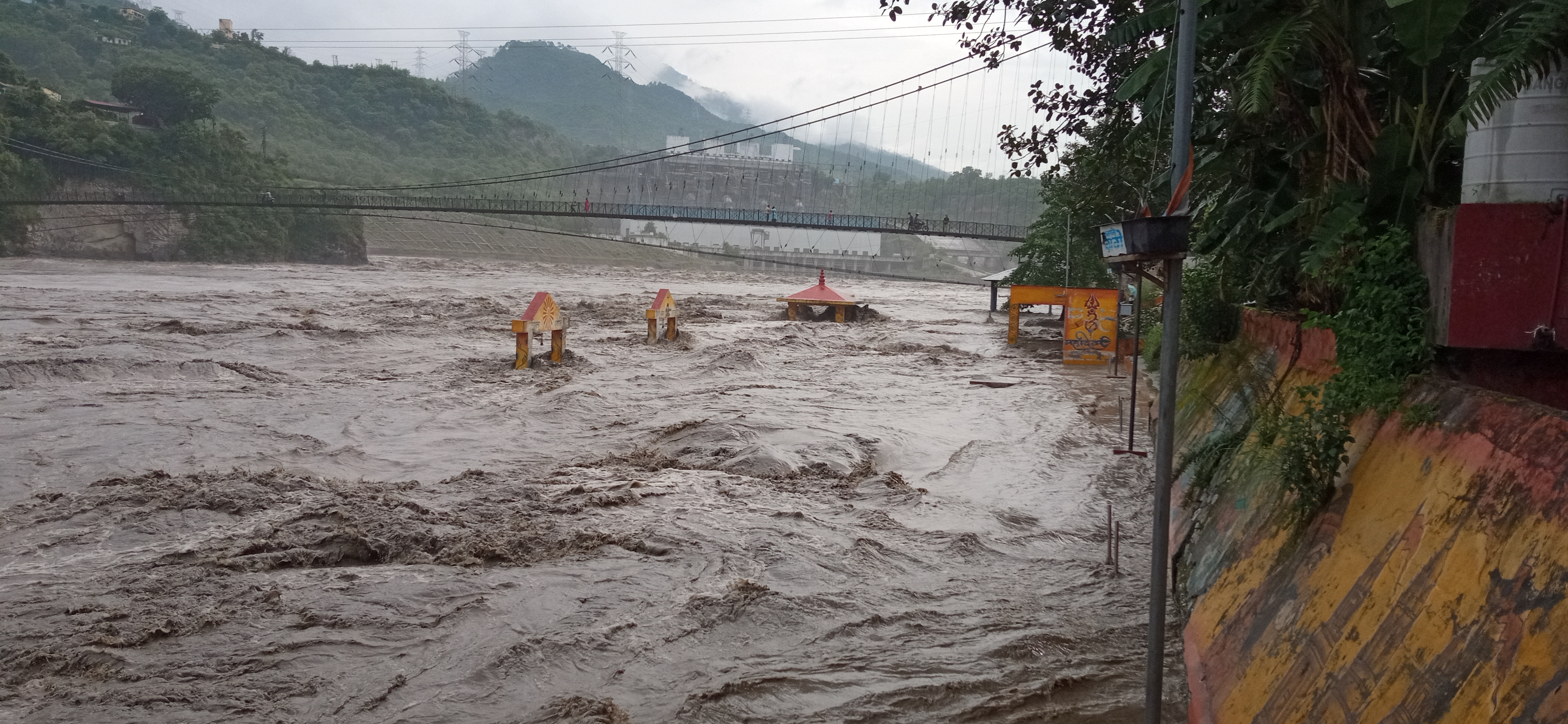 Water level of Alaknanda river