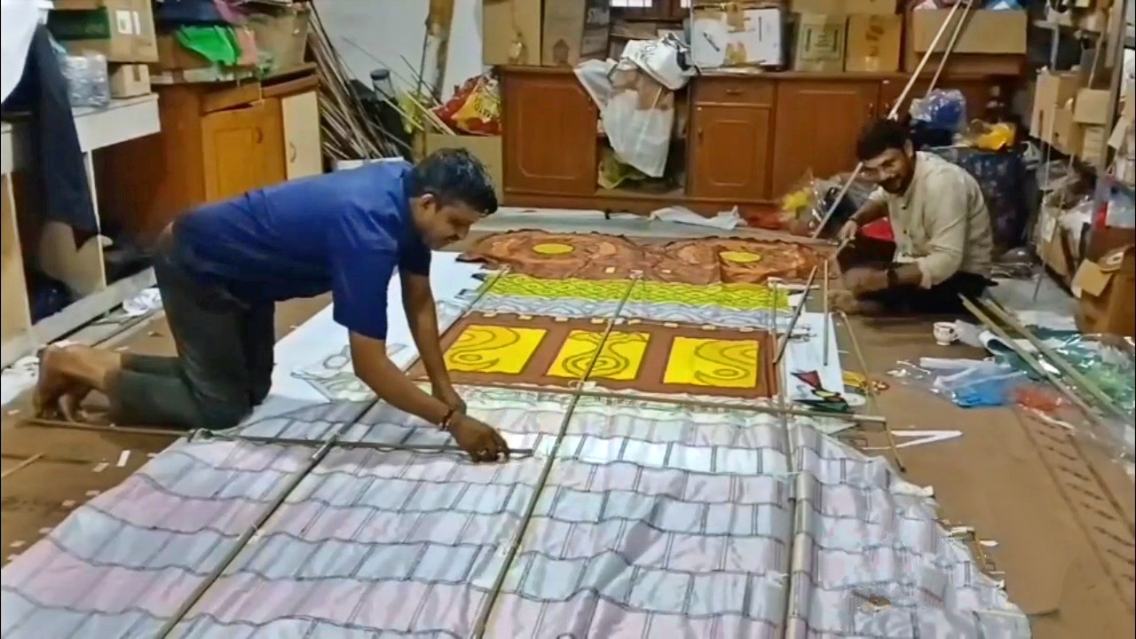 Making a chariot-shaped kite