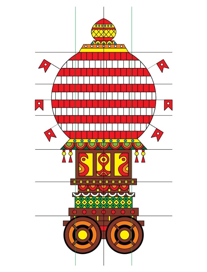 chariot-shaped kite