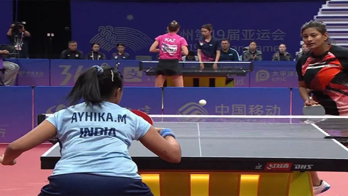 The Indian women's table tennis team of Diya Parag Chitale, Ayhika Mukherjee, and Sutirtha Mukherjee registered a comfortable 3-0 victory over Nepal on Saturday in the Asian Games.