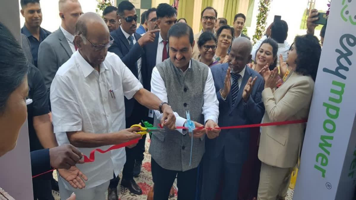 Sharad Pawar inaugurates Lactoferrin Plant Exympower along with Gautam Adani