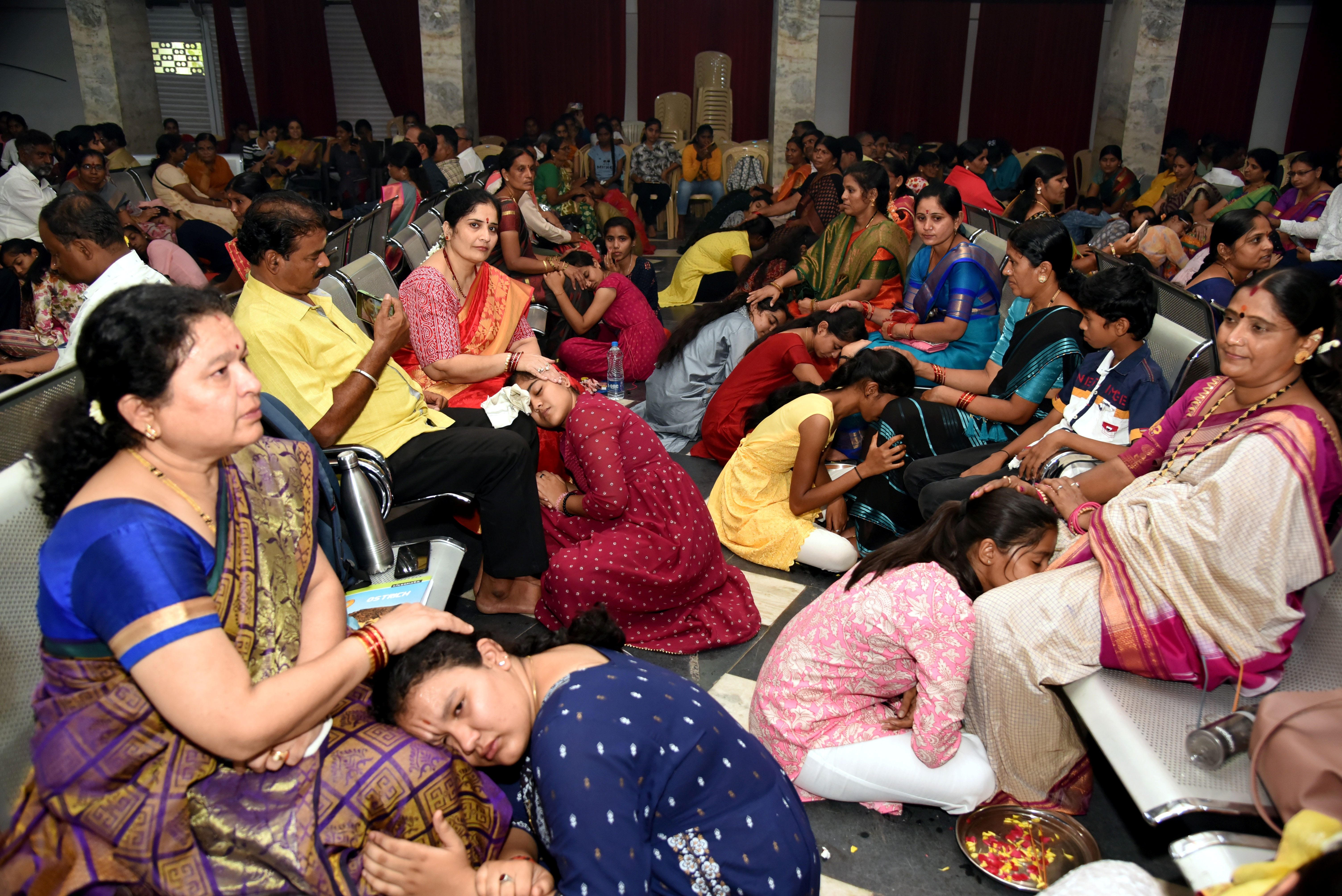 Engineering students performed their parents Pada Puja