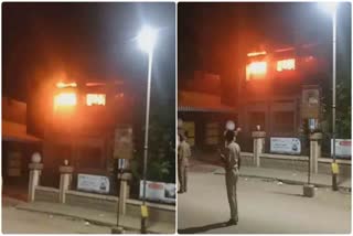 Fire accident on SBI bank