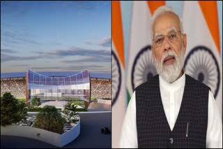 PM Modi to lay foundation stone  foundation stone of International Cricket Stadium  International Cricket Stadium in Varanasi  ಅಂತಾರಾಷ್ಟ್ರೀಯ ಕ್ರೀಡಾಂಗಣ  1600 ಕೋಟಿ ರೂಪಾಯಿಯ ಯೋಜನೆಗಳನ್ನು ಉಡುಗೊರೆ  ಕಾರ್ಯಕ್ರಮದಲ್ಲಿ ಭಾಗಿಯಾಗಲಿರುವ ಸಚಿನ್  ಮೋದಿಯಿಂದ ಅಂತಾರಾಷ್ಟ್ರೀಯ ಕ್ರೀಡಾಂಗಣಕ್ಕೆ ಶಂಕುಸ್ಥಾಪನೆ  ಅಂತರಾಷ್ಟ್ರೀಯ ಕ್ರಿಕೆಟ್ ಸ್ಟೇಡಿಯಂನ ಶಂಕುಸ್ಥಾಪನೆ  ಪ್ರಧಾನಿ ನರೇಂದ್ರ ಮೋದಿ  ಲೋಕಸಭಾ ಕ್ಷೇತ್ರವಾದ ವಾರಣಾಸಿಗೆ ಭೇಟಿ  ಲಾಲ್ ಬಹದ್ದೂರ್ ಶಾಸ್ತ್ರಿ ಅಂತರಾಷ್ಟ್ರೀಯ ವಿಮಾನ ನಿಲ್ದಾಣ