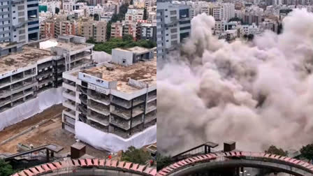 Two buildings demolished in Mindspace IT Park in Hyderabad