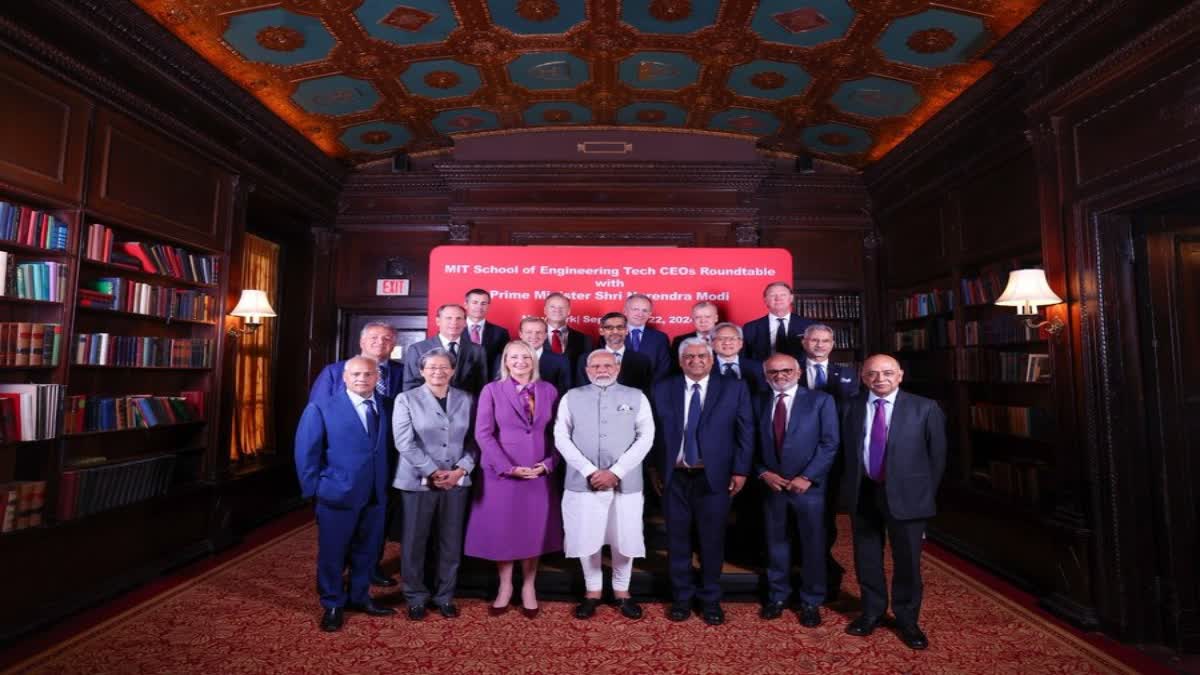 PM Modi attends 'fruitful' tech CEOs roundtable in New York