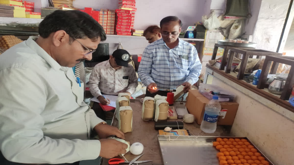 Food samples taken from sweet shops