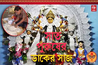 Shola Artist Preparation before Durga Puja